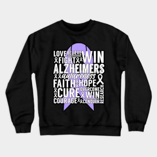 Alzheimer's Awareness Month Day Dementia Cure Purple Crewneck Sweatshirt